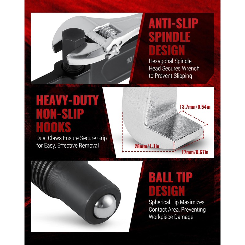 Reywoo 10 Inch 2-Jaw Gear Puller and Bearing Puller Adjustable