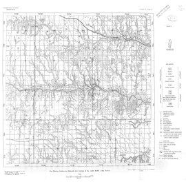 Historic Pictoric Map : Construction Materials in The Cedar Bluffs Area, Trego County, Kansas, 1947 Cartography Wall Art : 16in x 16in