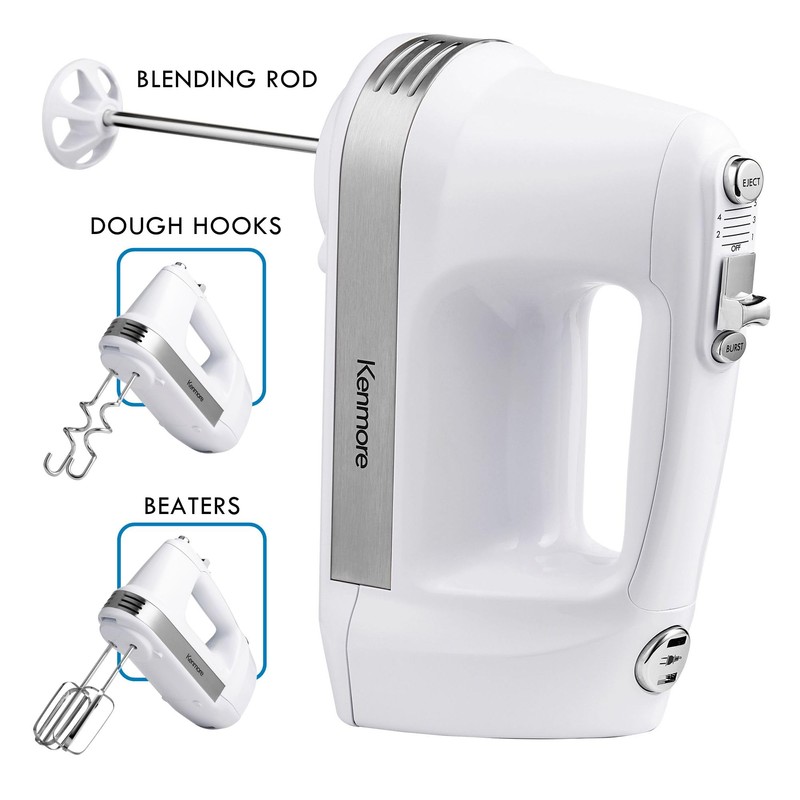 Kenmore 89109 5-Speed Hand Mixer in White