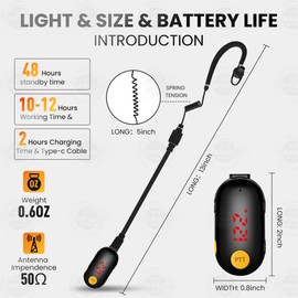 SINORISE Super Mini Walkie Talkies, Portable Two-Way Radios for Restaurants, Outdoor Sports, Retail Stores, Hospital & Travel – 2 Pack