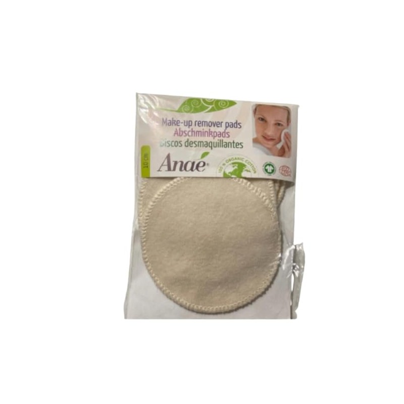 Anaé Organic Cotton Washable Makeup Remover Discs, 4pcs