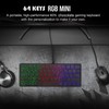 64 Keys RGB Backlit Keyboard USB Wired Gaming Keyboard Portable