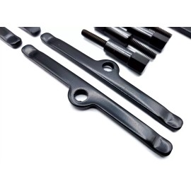 Unbranded SB Chevy Black Valve Cover 2pc Mini Hex Bolt Set W/ Spreader Bars 350 1959-1986