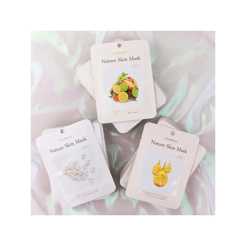 Nature Skin (30매)네이처스킨 광채 마스크팩(진주.콜라겐.비타) (30 sheets) Nature Skin Radiance