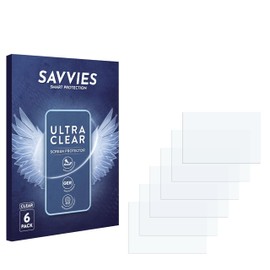 Savvies Pack of 6 Screen Protectors for Fischer SW-LCD ProLine (E-Bike Display) Ultra Transparent