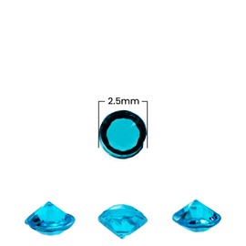 Trimming Shop Turquoise Blue 4000pcs Bling Diamond Wedding Table Scatters Acrylic Crystals Rhinestones Confetti for Table Centerpiece Birthday Party Table Decoration Vase Filler Beads, 2.5mm