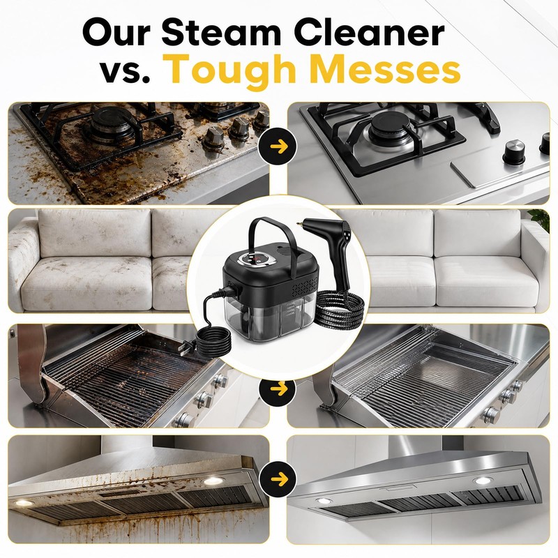 Handheld Steam Cleaner for Home, 2500W Portable Steam Cleaner with