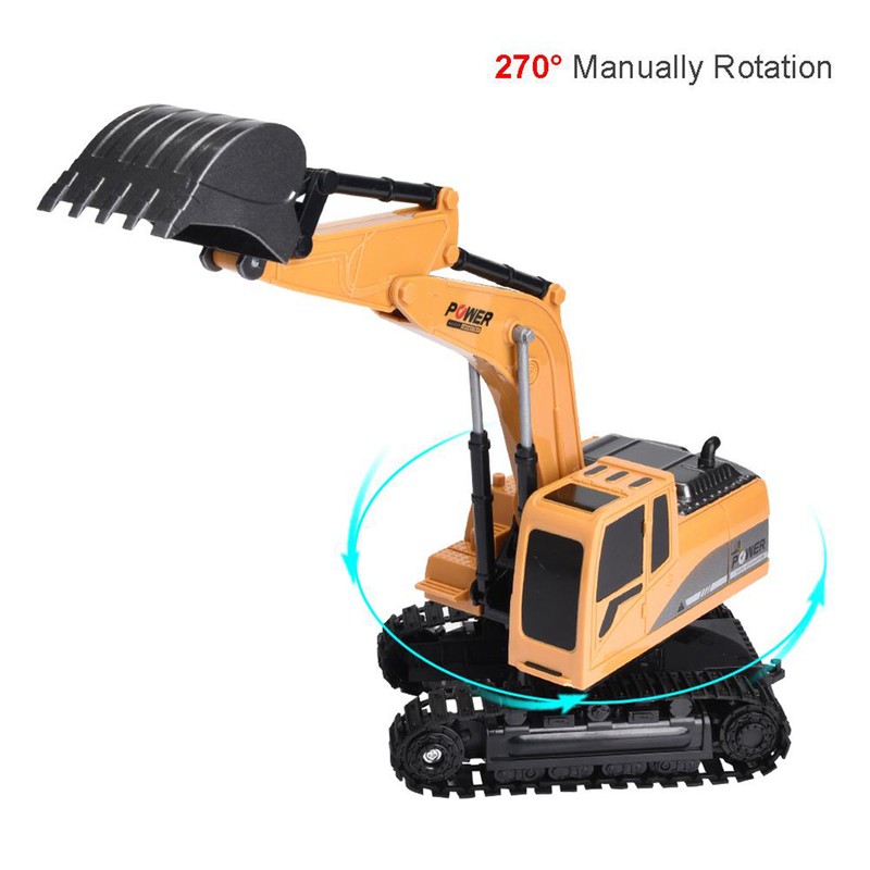 258‑1 6 Channels Remote Control Excavator Truck 1/24 Scale RC