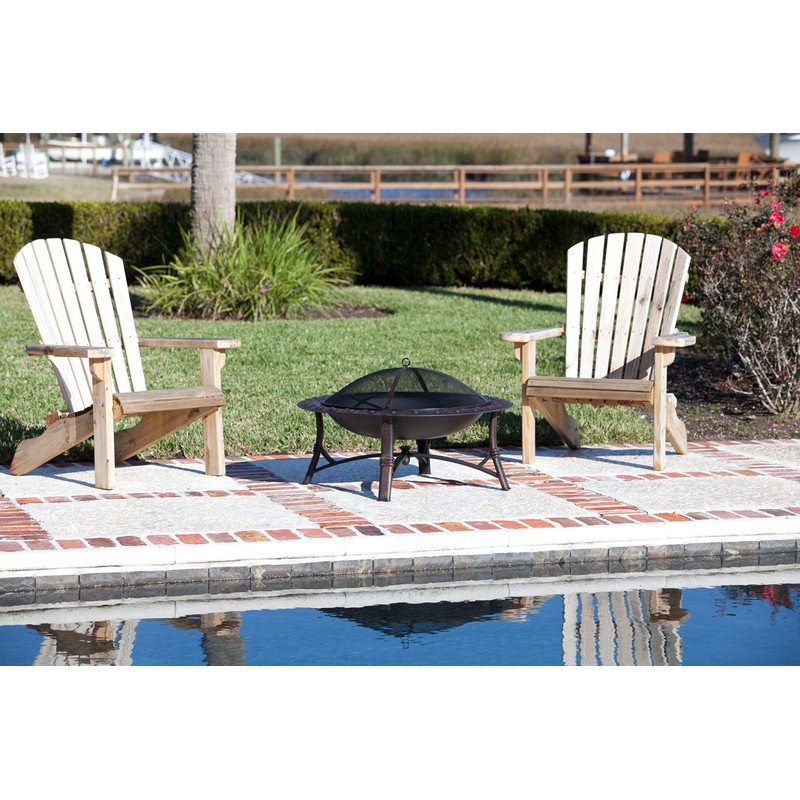 Fire Sense 60857 Fire Pit Roman Brushed Painted Steel Legs