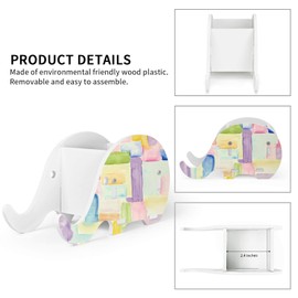 MOKANI Desk Supplies Organizer, Cute Elephant Pencil Holder Multifunctional Office Accessories Desk Decoration with Cell Phone Stand Office Supplies Desk Decor Organizer for Christmas