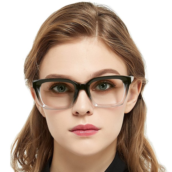 MARE AZZURO Oversized Reading Glasses Women Retro Square Readers 1.0