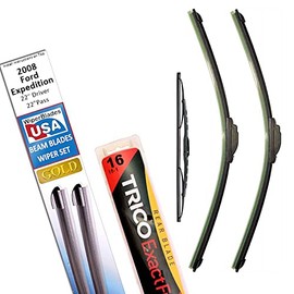 Beam Blade Wipers Replacement Set for 2008 Ford Expedition w/Rear - WiperBladesUSA Gold Beam Wiper Blades Wipers Set