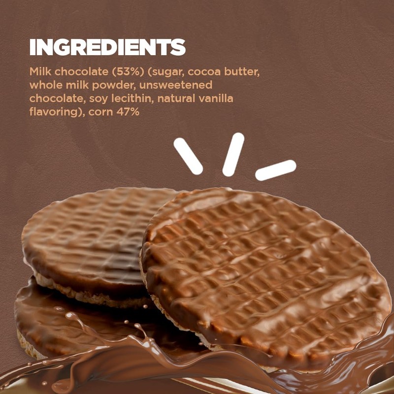 LEIBERS Milk Chocolate Coated Corn Cakes Snack pack – 3