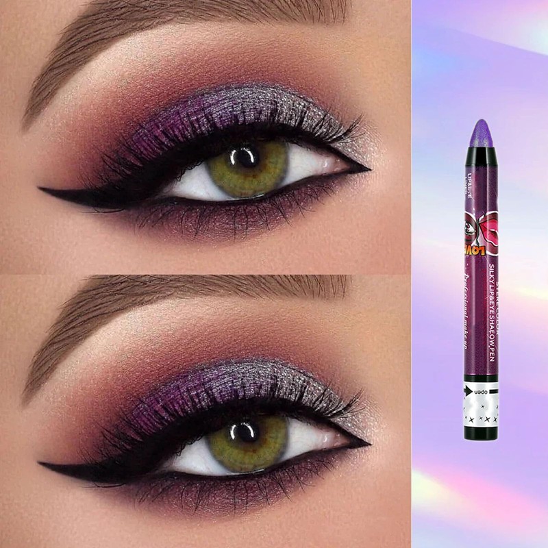 Deep Purple Shimmering Eyeshadow Stick, Dark Purple Cream Eye Shadow