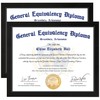 FIXSMITH 8.5x11 Diploma Frame, Black Picture Frame with Clear Plexiglass,