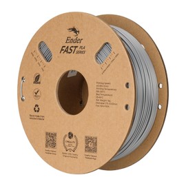 Creality High Speed PLA Filament 1.75mm, 3D Printer Filament for 300mm/s Printing, Rapid PLA Filament No-Tangling, Dimensional Accuracy +/- 0.02mm 1Kg for Most FDM 3D Printers (Silver)