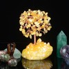 MASGEMES MASGEMES Natural Citrine Gemstone Crystal Tree of Life,Yellow Titanium