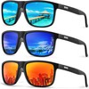 HENGOSEN Polarised Sunglasses Men Sports: Polarized Sunglasses Running Fishing Driving