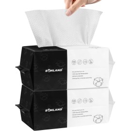 SUNLAND Disposable Face Towels Clean Tissue Super Soft for 2pack, White