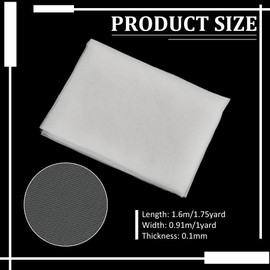 BENECREAT 1 Yards White Nylon Mesh, 62.9inch Wide No Stretch Corsetry Fabric for Sewing Garments, Wedding Dresses, Tablecloths, Crafts, DIY