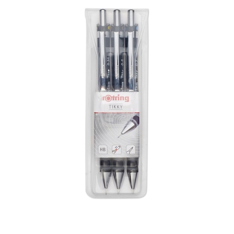 rOtring Tikky Set of 3 with Colour Code 0.35/0.5/0.7 mm