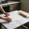 pracfit Natural Marble Cutting Board- 16x12 Inch Kitchen Bakery Tool