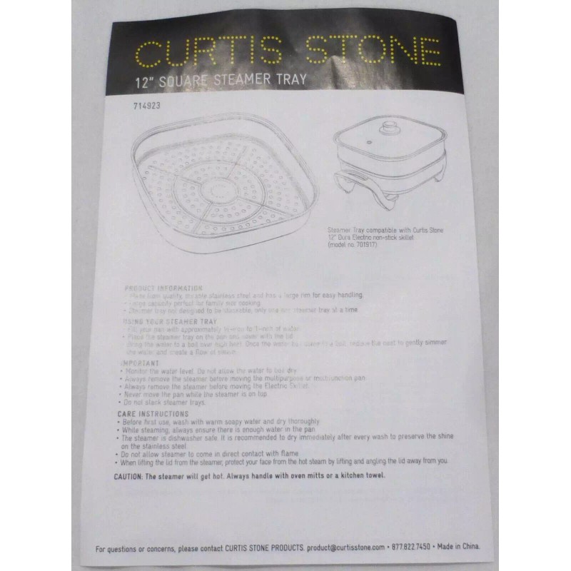 Curtis Stone SALE!!! CURTIS STONE 12" Square Stainless Steel Steamer