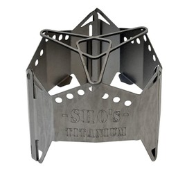Sho's H-75ti Titanium Alcohol Stoves, Windscreen, Lightweight, 1.1 oz (32 g), Height: 3.0 inches (75 mm), Compact Storage, Outdoors, Climbing, Evanew, EBY254, Windscreen, Made in Japan, Factory Direct
