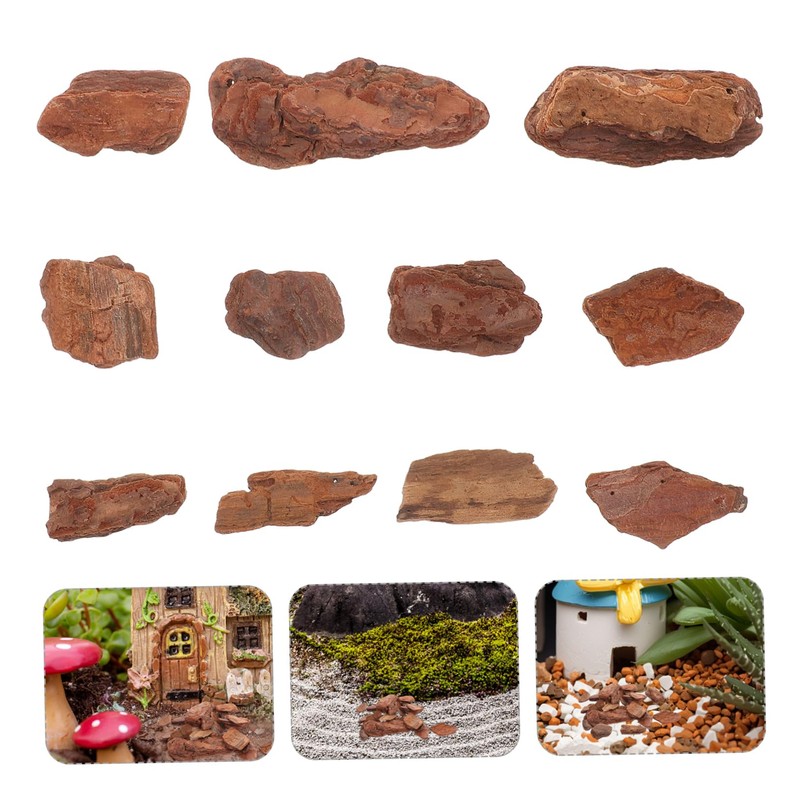 TEHAUX 1 Pack Natural Bark Scenery Materials for Micro Landscape