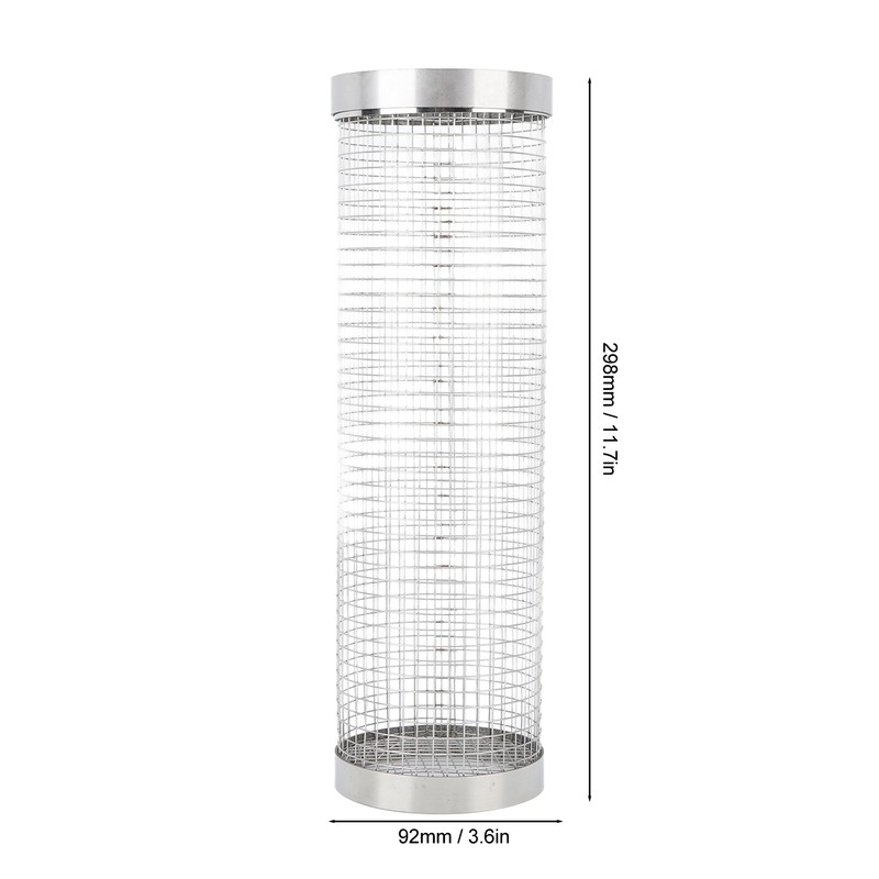 Barbecue Grilling Basket Cylinder Shaped Mesh Wire 304 Stainless Steel