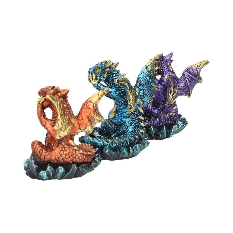 Nemesis Now Three Wise Dragons Figurine 13cm Metallic Multi-coloured