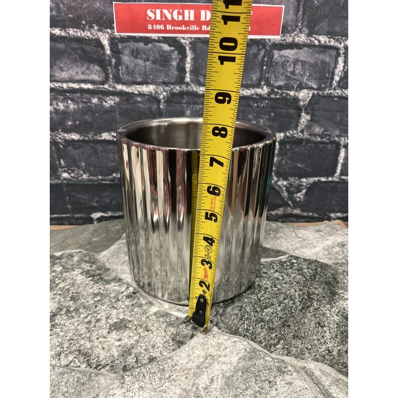 Threshold Silvertone 2.9L Stainless Steel Double Wall Ice Bucket Ribbed