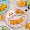 Bzyoo 9-Inch Melamine Divided Plates – 3-Section Portion Control Plates,