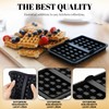 Inmorven Silicone Waffle mold,Non Stick Waffle Liner,Reusable Waffle Baking Tins