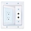 RiteAV 3.5mm TOSLINK Recessed Wall Plate Cable Concealer Management Kit