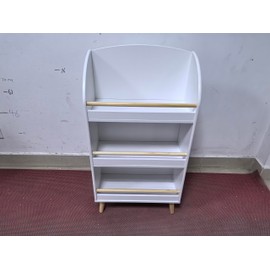 TREATLIFE HOME Organize Your Child's Space with 3-Tier Kids Bookshelf, Easy Access Book Organizer and Toy Storage Cabinet, White