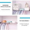 Hershii Expandable Closet Tension Shelf Rod Adjustable Metal Storage Rack