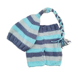 ORFOFE Newborn Photo Outfit Striped Knit Costume Essential Newborn Present Photo Props
