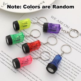 Mini Torch Keyring, Mini LED Torch Set, Children's Torch Small, Colourful Children's Torch Toy, Small LED Torch for Camping, Gifts for Children, 8 Pieces