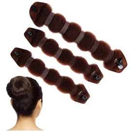 Set of 3 Magic Hair Stylers Hair Donut Bun Ring Styler Hair Bundle Maker Hair Styling Accessories Hair Braiding Tool (1 Large + 2 Small)