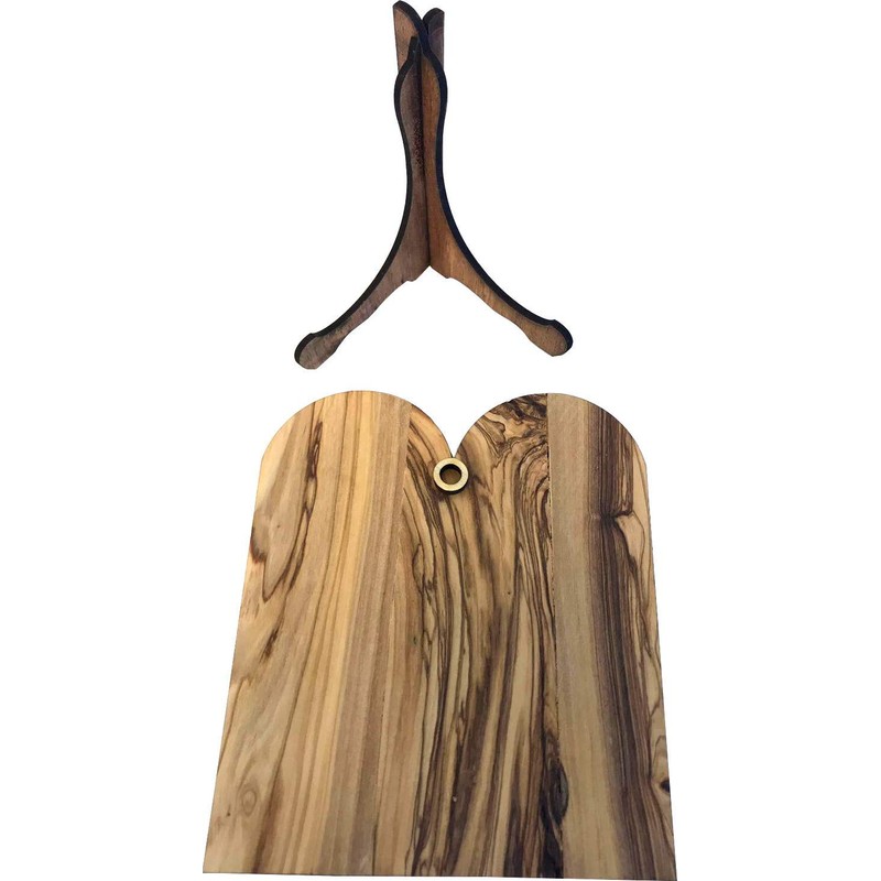 Holy Land Market Ten Commandments Tablets - Olive Wood Plaque