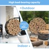 VAMFUTRE Metal Pipe Firewood Rack Circle - Black Steel Log