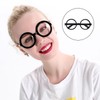 LSYYSL 4 Pieces Black Round Glasses, Nerdy Glasses, Fun Retro