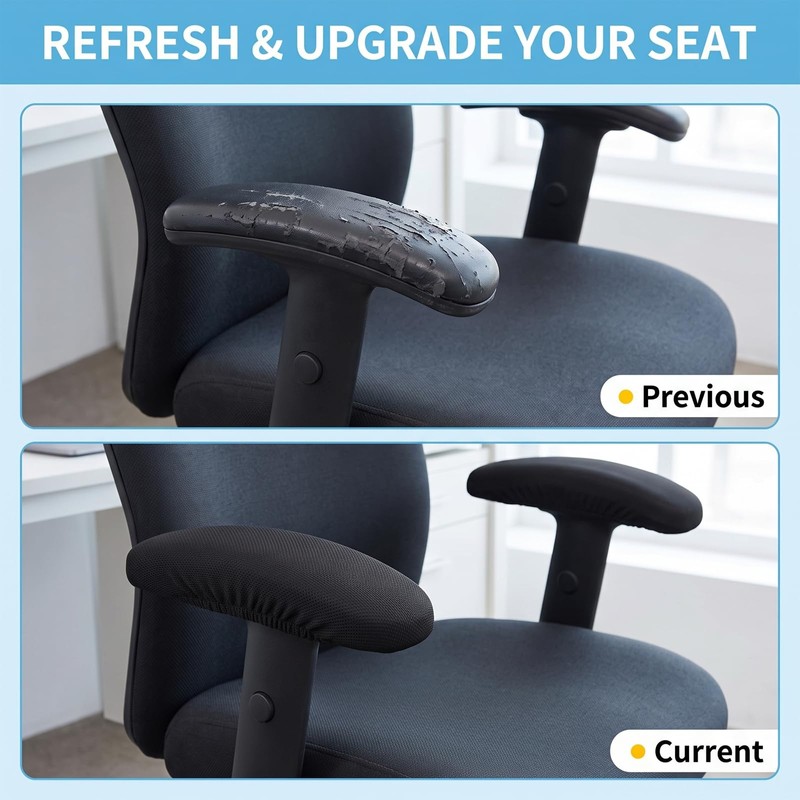 1 Pair Desk Chair Arm Covers for Office Chairs,Washable Armrest