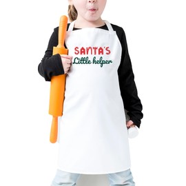 Pink Positive Christmas Children's Kitchen Apron: Santa's Little Helper (3-7 Years)