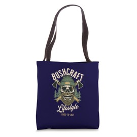 Bushcraft Outdoor Survival, Bearded Skull, Woodsman Gear Tote Bag