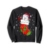 Funny Havanese Dog In Christmas Socks Lights Xmas Sweatshirt