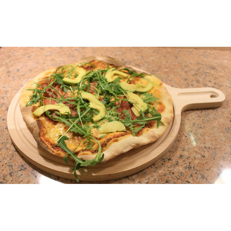 EFO Premium Wooden Pizza Paddle Professional Pizza Peel – Round