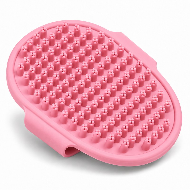 Pet Grooming Brush for Cats and Dogs – Soft Rubber