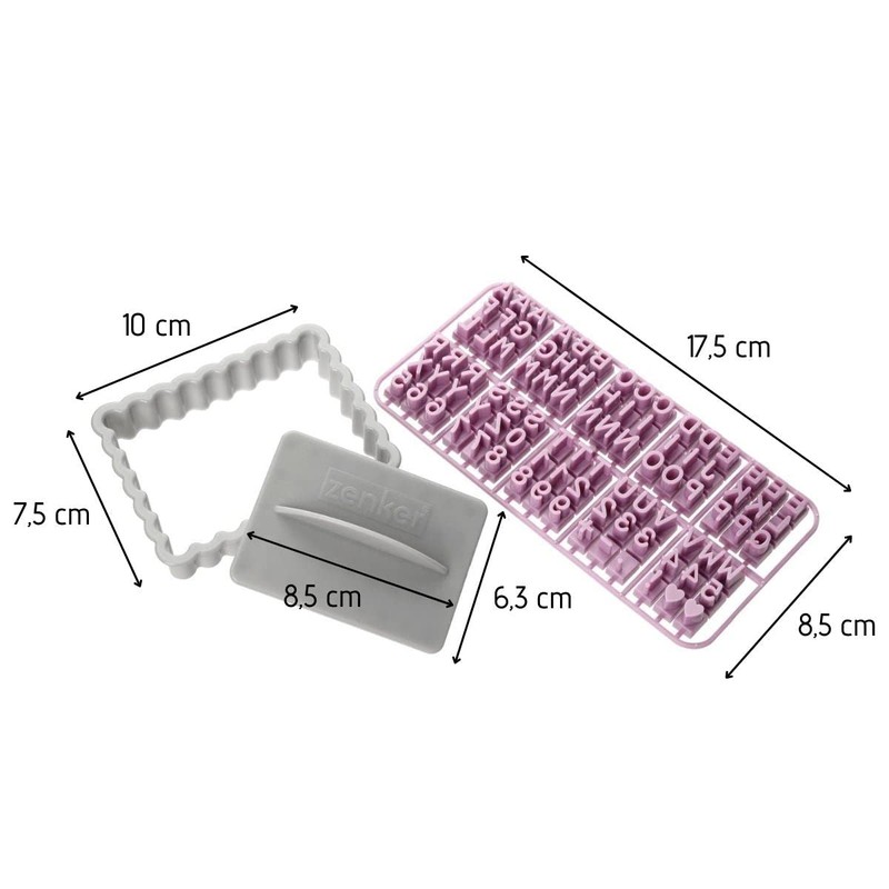 Zenker 44827 with Letters Plastic Cookie Cutter, Multi-Colour